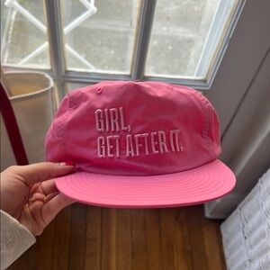 Girl Get After It flat brim